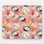 Tomato and Fried Eggs Pattern Mouse Pad