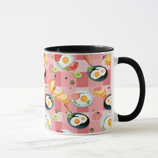 Tomato and Fried Eggs Pattern Mug (Right)