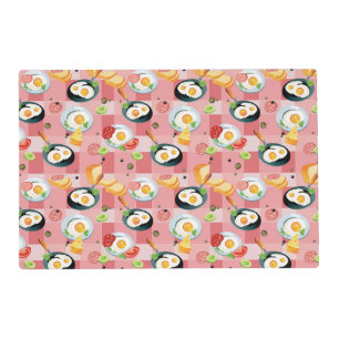 Tomato and Fried Eggs Pattern Placemat