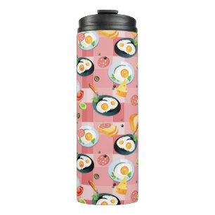 Tomato and Fried Eggs Pattern Thermal Tumbler