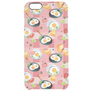 Tomato and Fried Eggs Pattern Clear iPhone 6 Plus Case