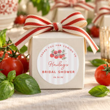 Tomato and Striped Italian Bridal Shower