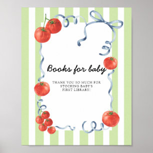 Tomato Baby shower Books for baby Poster