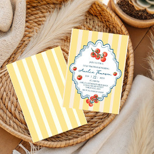 Tomato Baby Shower Italian Theme Invitation