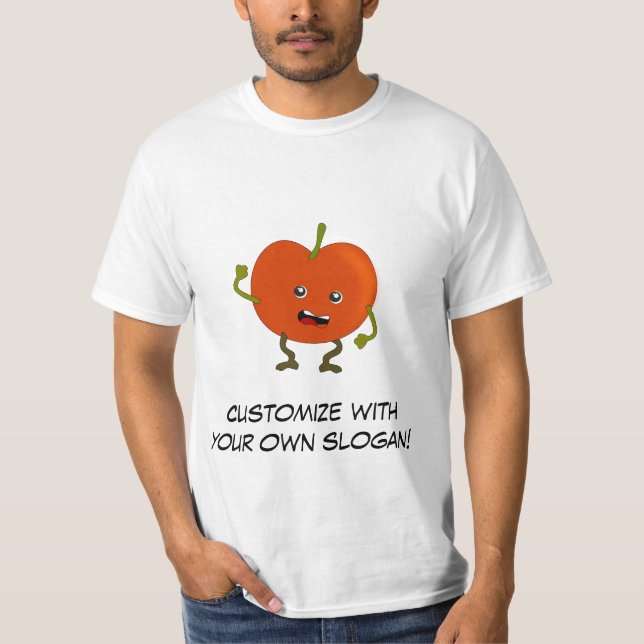 Tomato: Bad Fruit Gang with Customizable Text T-Shirt (Front)