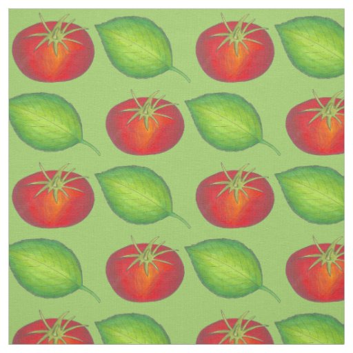 Tomato Basil Italian Food Cooking Tomatoes Fabric