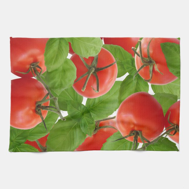 Tomato Basil Kitchen Towel (Horizontal)
