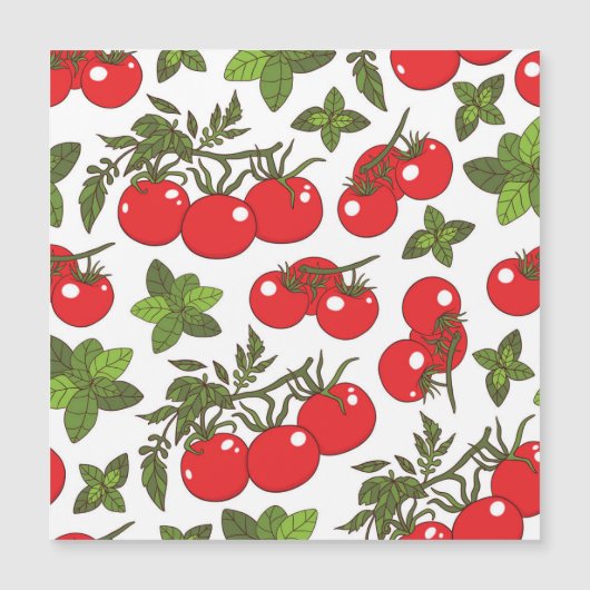 Tomato Basil Seamless Kitchen Pattern (Front)
