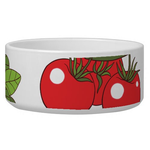 Tomato Basil Seamless Kitchen Pattern Bowl