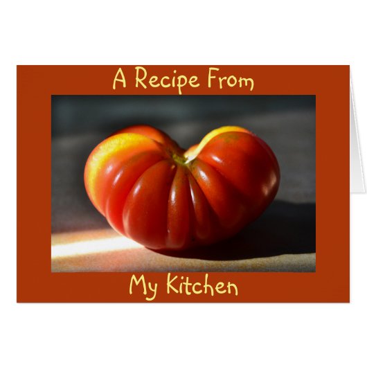 Tomato Blank Recipe Card (Front Horizontal)