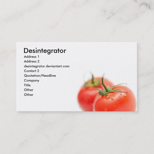 Customizable Tomato Business Card