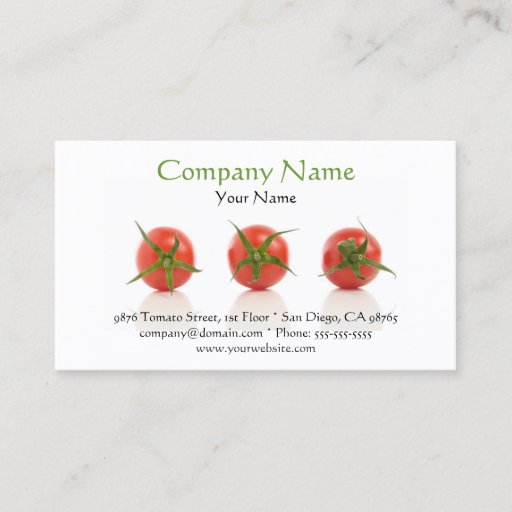 Customizable Tomato Business Card