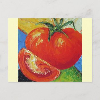Tomato By Paris Wyatt Llanso Postcard by OriginalsbyParis at Zazzle