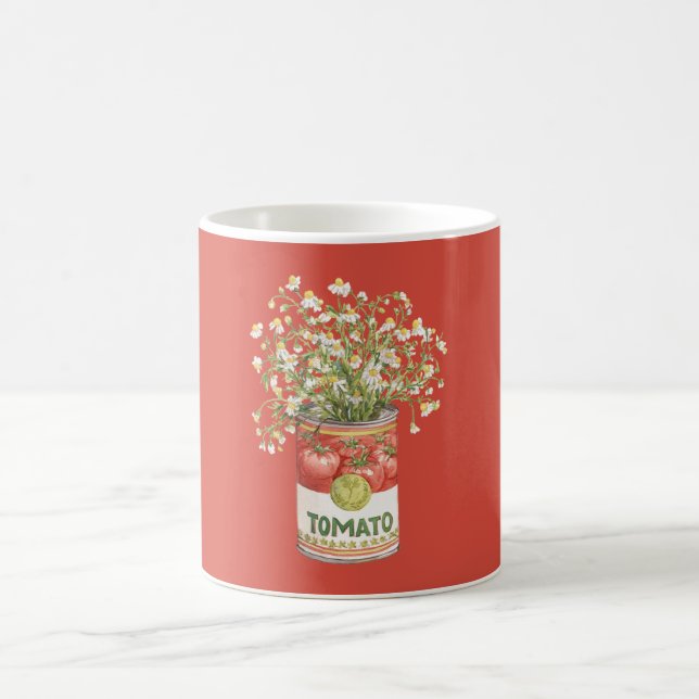Tomato Can Flowers Coffee Mug (Center)