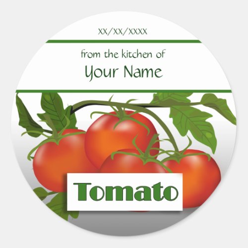 Tomato Canning Custom  Sticker Label