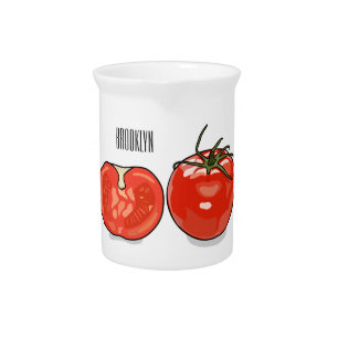 Tomato cartoon illustration  beverage pitcher