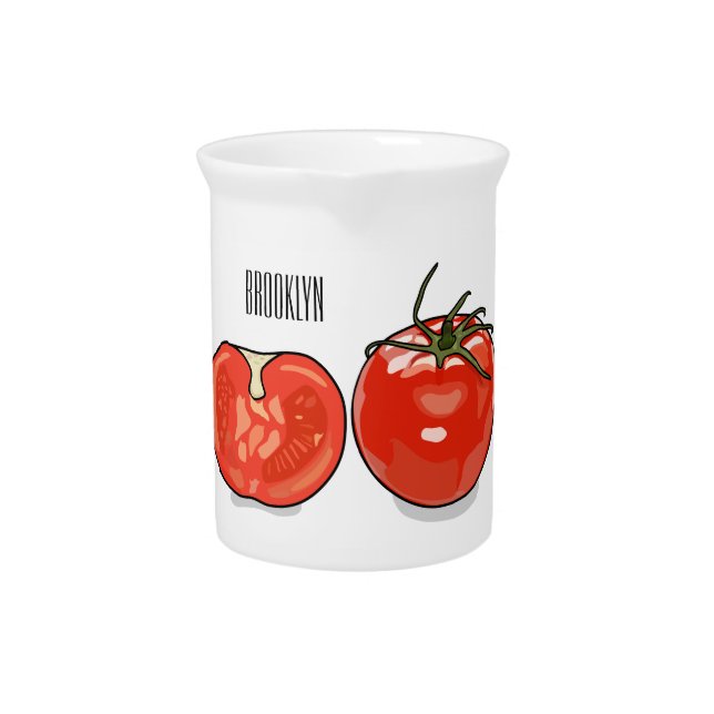 Tomato cartoon illustration  beverage pitcher (Front)