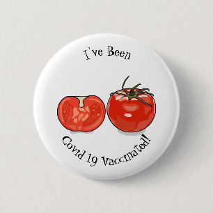 Tomato cartoon illustration button