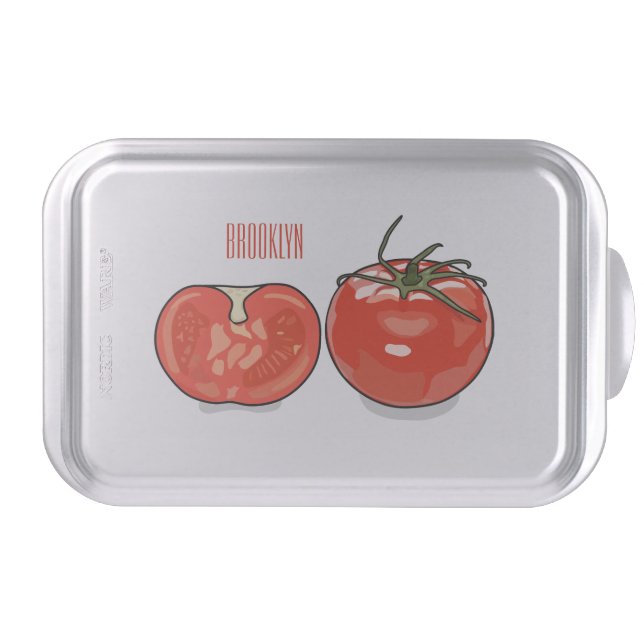 Tomato cartoon illustration  cake pan (Front)