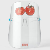 Tomato cartoon illustration face shield