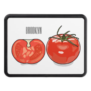 Tomato cartoon illustration  hitch cover