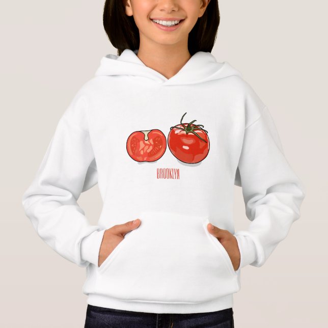 Tomato cartoon illustration  hoodie (Front)