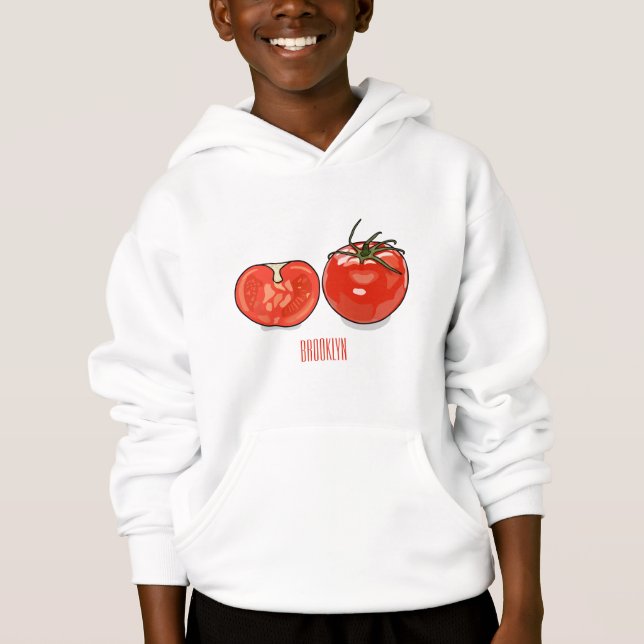 Tomato cartoon illustration  hoodie (Front)