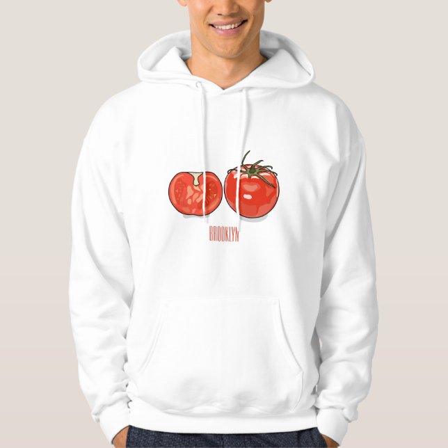 Tomato cartoon illustration  hoodie (Front)