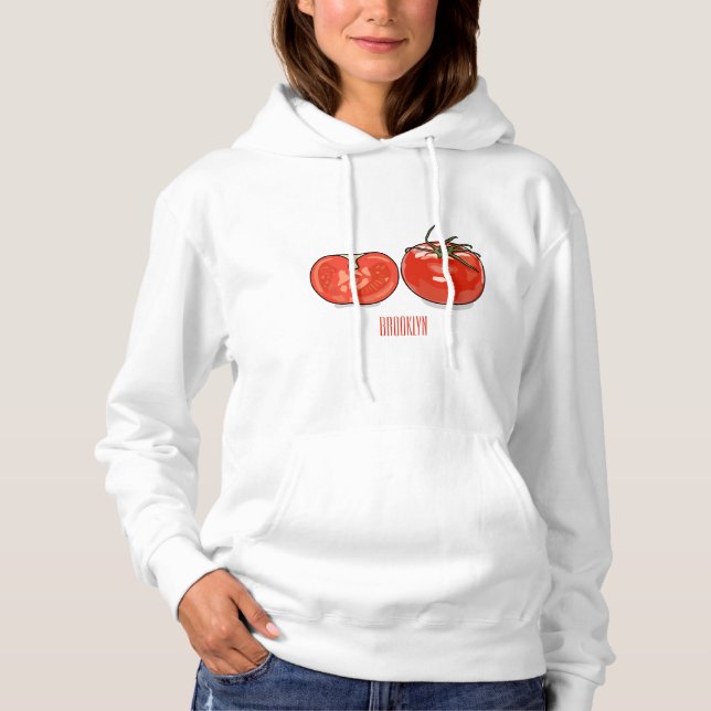 Tomato cartoon illustration  hoodie (Front)