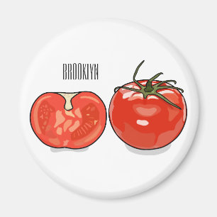 Tomato cartoon illustration magnet