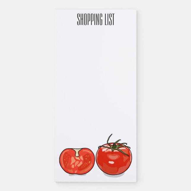 Tomato cartoon illustration  magnetic notepad (Front)
