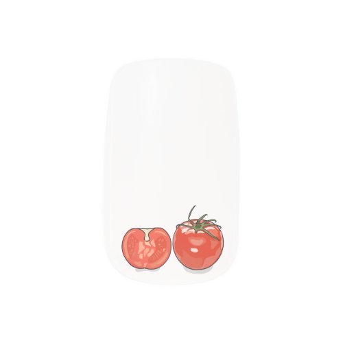 Tomato cartoon illustration  minx nail art