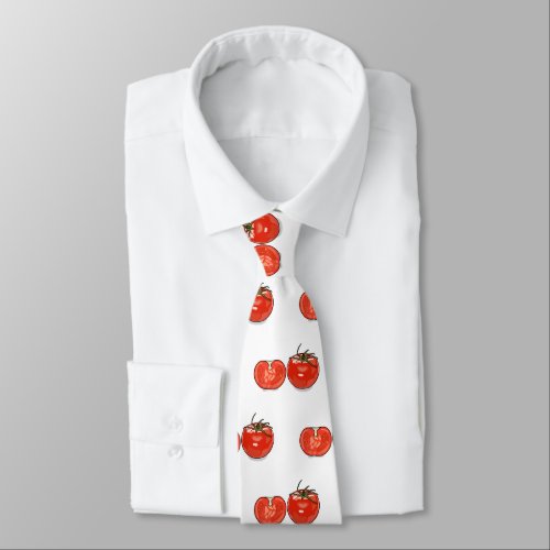 Tomato cartoon illustration  neck tie