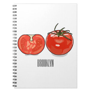 Tomato cartoon illustration  notebook