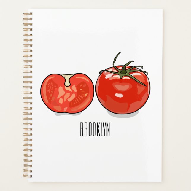 Tomato cartoon illustration  planner (Front)