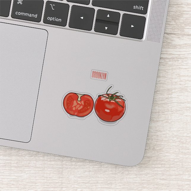 Tomato cartoon illustration sticker (Detail)