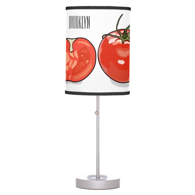 Tomato cartoon illustration  table lamp (Front)