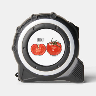Tomato cartoon illustration  tape measure