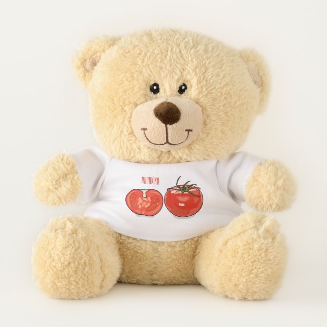 Tomato cartoon illustration  teddy bear (Front)