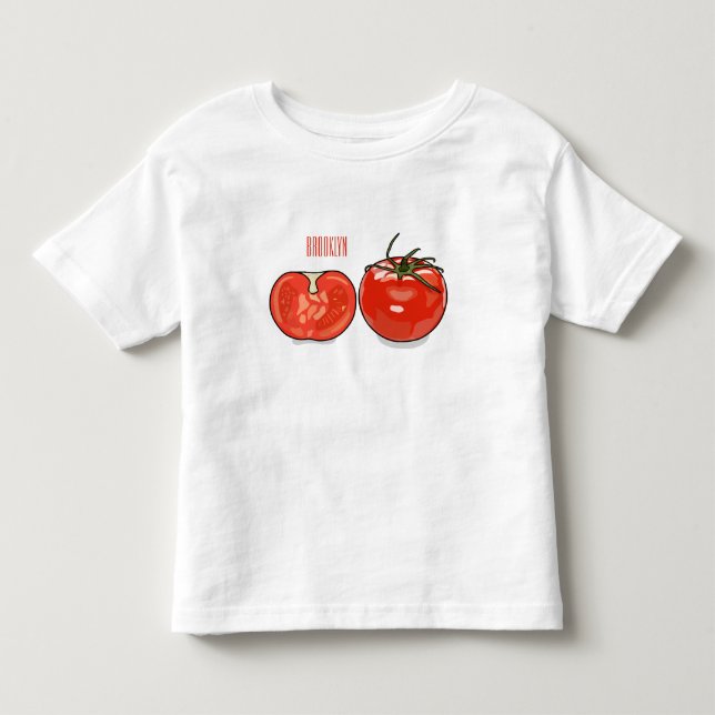 Tomato cartoon illustration  toddler t-shirt (Front)
