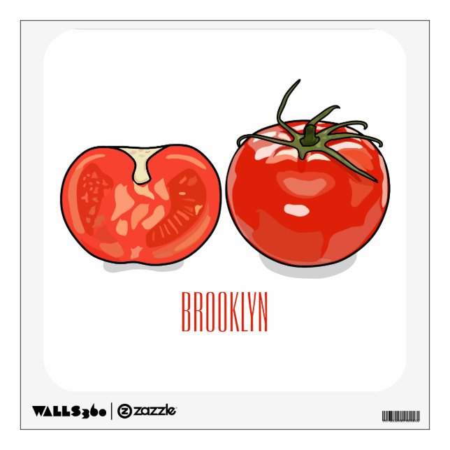 Tomato cartoon illustration  wall decal (Front)