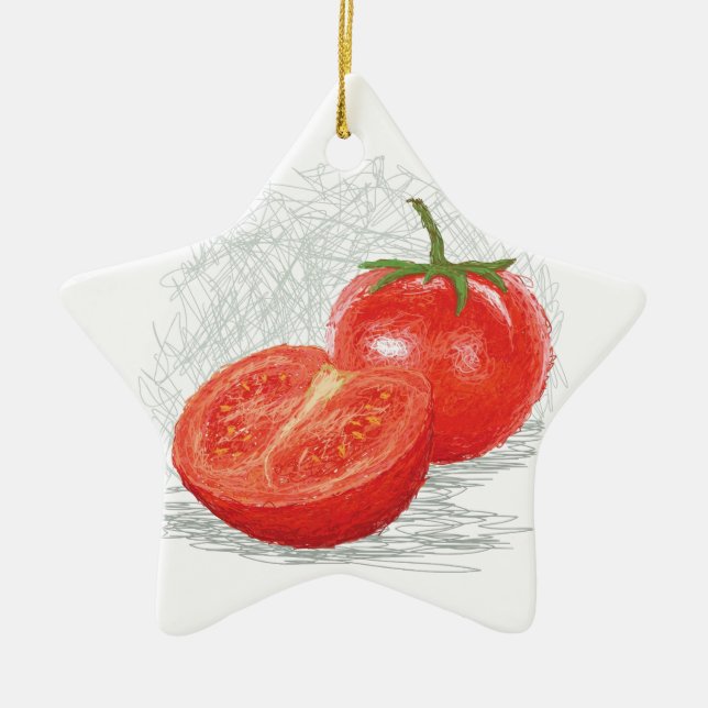 tomato ceramic ornament (Front)