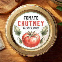 Tomato Chutney Canning label with vintage feel