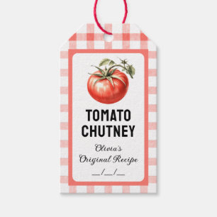 Tomato Chutney preserve with watercolour tomato Gift Tags