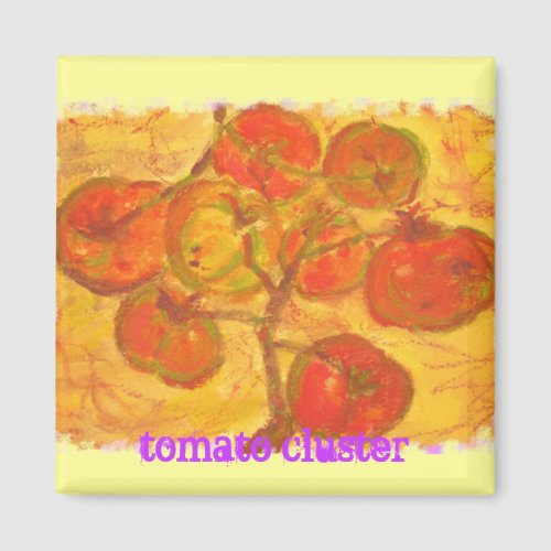 tomato cluster watercolourslogan magnet