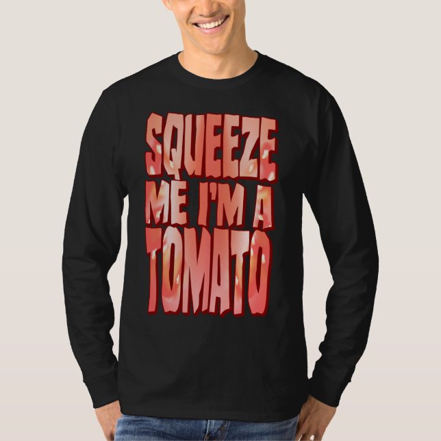 Tomato Costume Funny Halloween Fruit Slice Squeeze T-Shirt (Front)