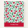 Tomato + Cucumber Vegetable Pattern w Name Recipe Notebook
