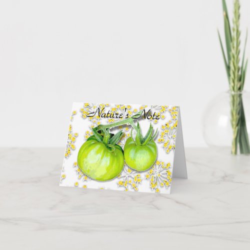 TOMATO DILL PHOTO VEGETABLE NOTE CARD