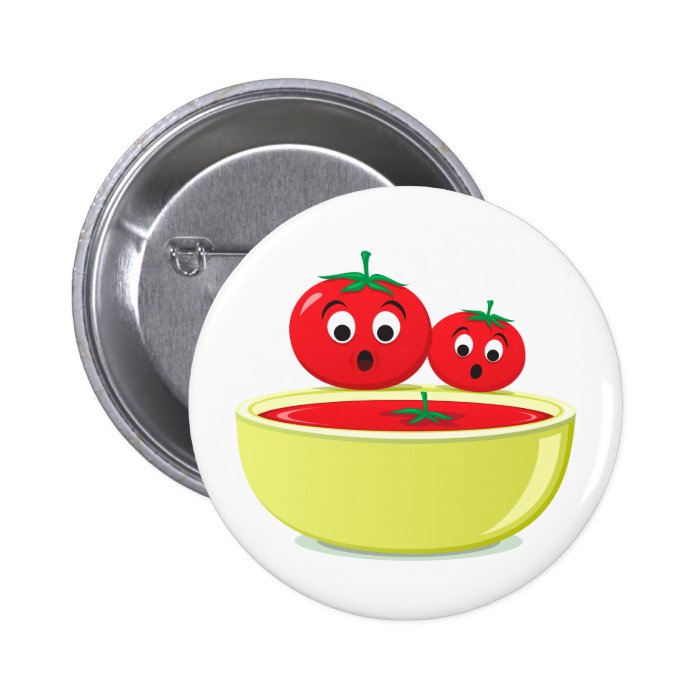 Tomato falling into tomato soup food button