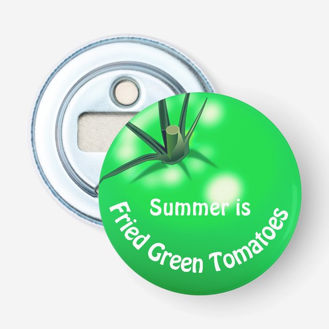 Tomato fried green tomatoes cute summer bottle opener (Front)